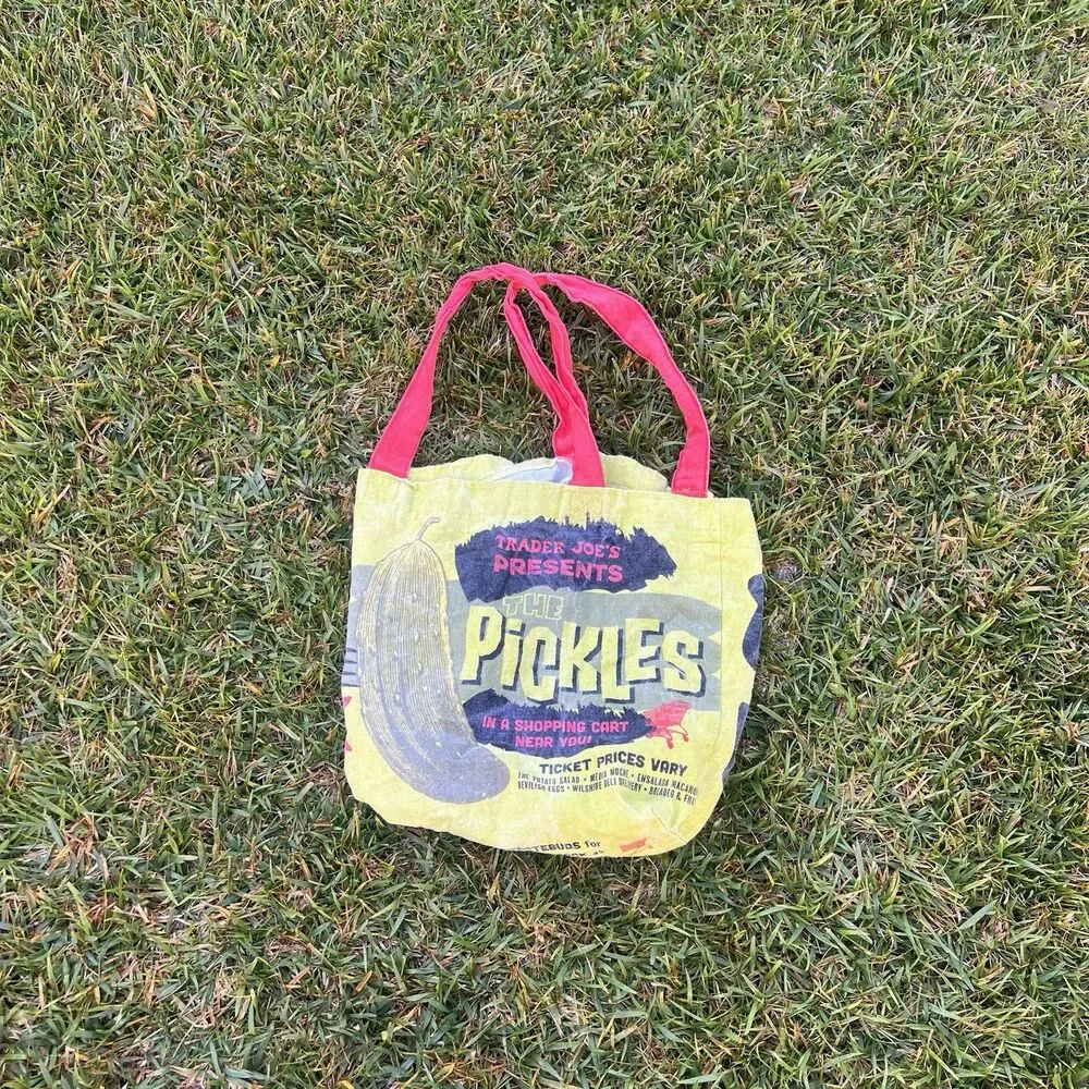 Trader Joe’s Pickle Mini Tote Bag Viral Reusable Grocery Bag Limited Edition